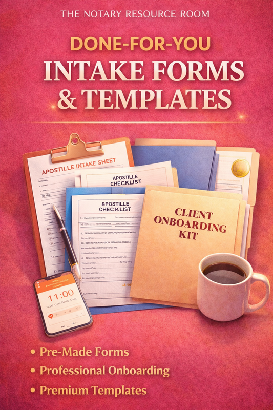 Apostille Facilitator Intake forms and templates